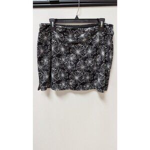 Tranquility Black/White Floral Knit Skort